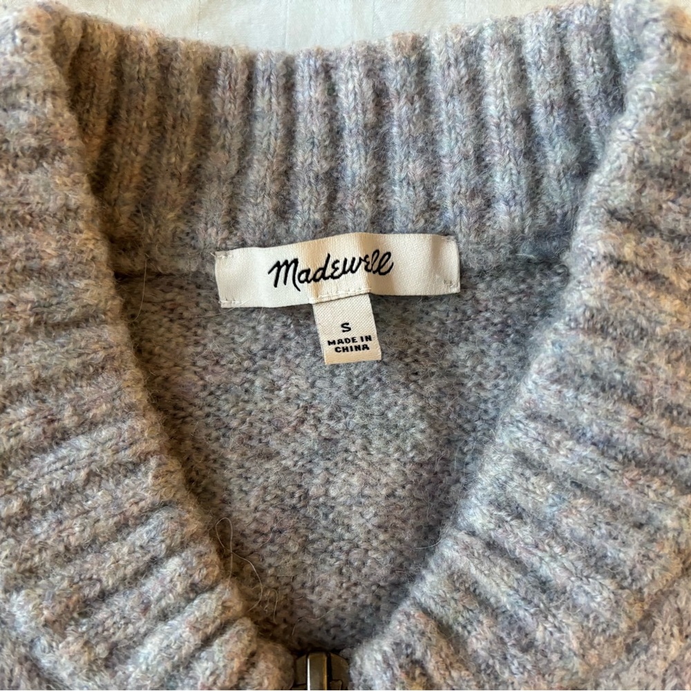 Madewell Heather Gray Wool Blend Sweater